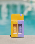 Dupes & Co Caramel Cream and Watermelon Burst Lip Balm 2-pack front view
